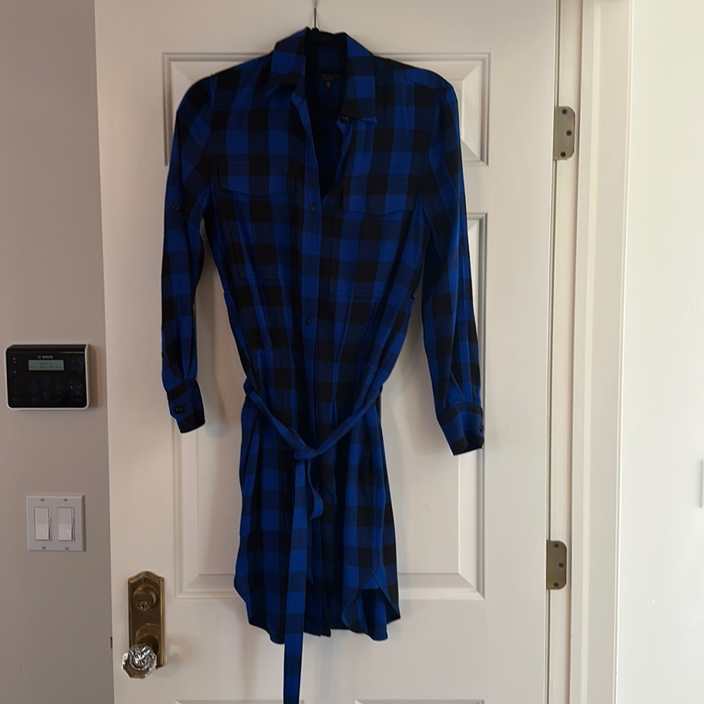 Rag & Bone XS Blue checker dress